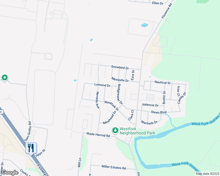 map of restaurants, bars, coffee shops, grocery stores, and more near 8007 Lomond Drive in Smyrna