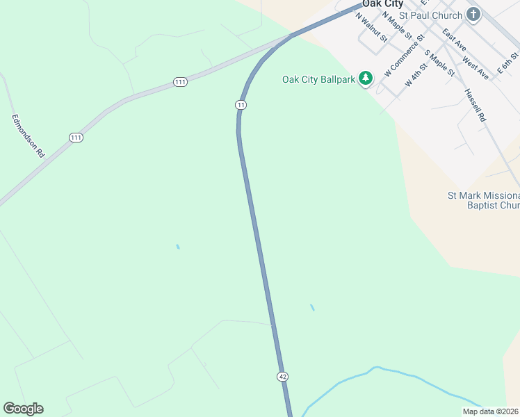 map of restaurants, bars, coffee shops, grocery stores, and more near 7981-8549 Highway 11 in Oak City