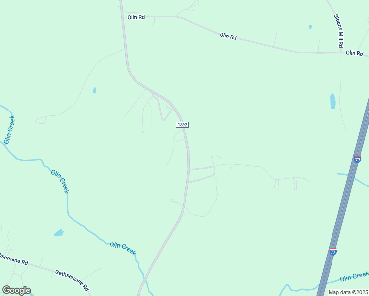 map of restaurants, bars, coffee shops, grocery stores, and more near 2143 Jennings Road in Olin