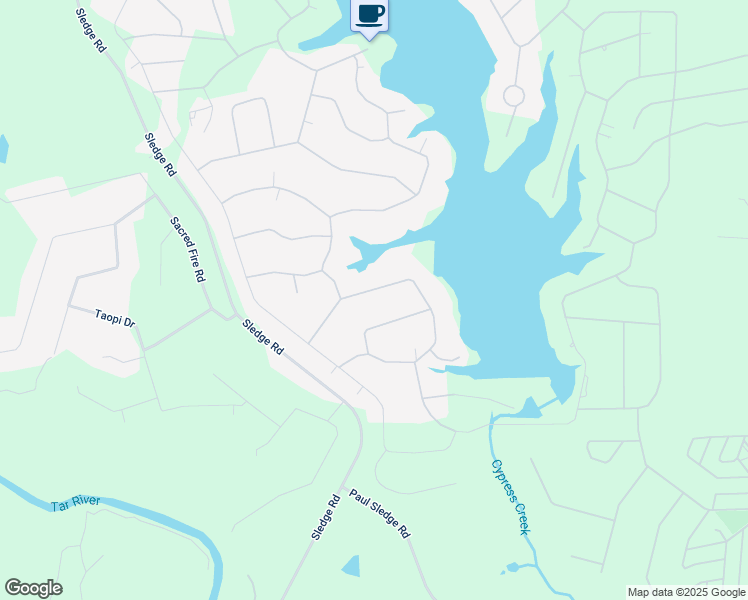 map of restaurants, bars, coffee shops, grocery stores, and more near 726 Sagamore Drive in Louisburg
