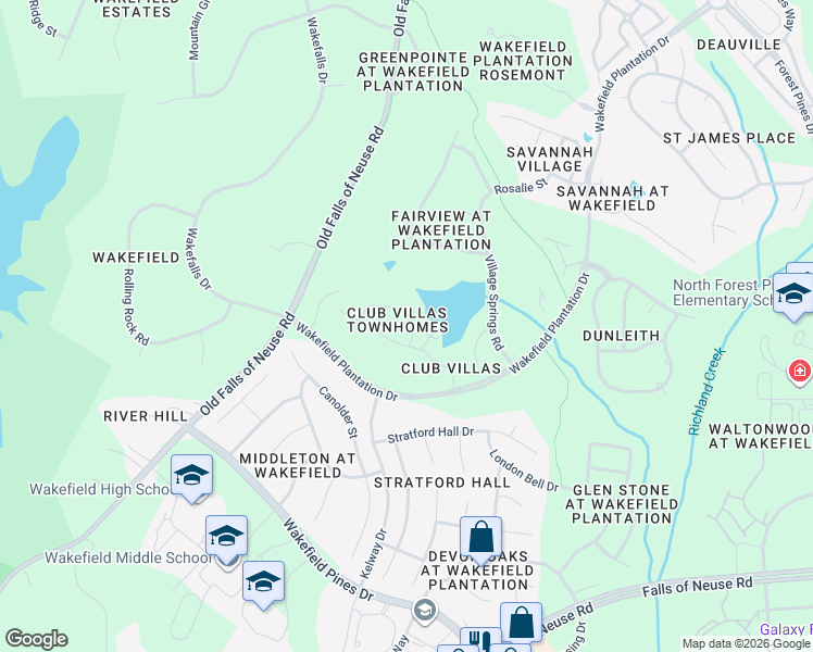map of restaurants, bars, coffee shops, grocery stores, and more near 12608 Bellstone Lane in Raleigh