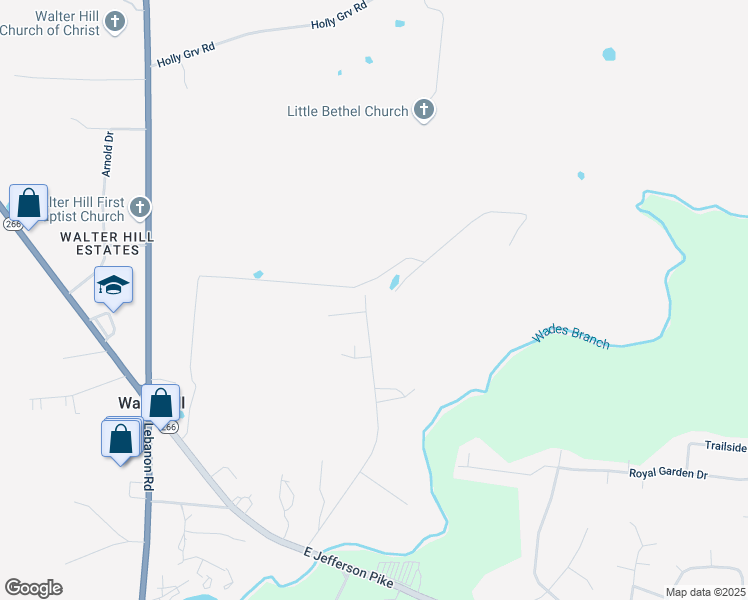 map of restaurants, bars, coffee shops, grocery stores, and more near 6756 Wade Springs Road in Murfreesboro