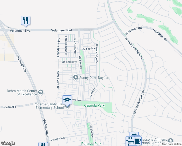 map of restaurants, bars, coffee shops, grocery stores, and more near 3148 Nevelson Walk in Henderson