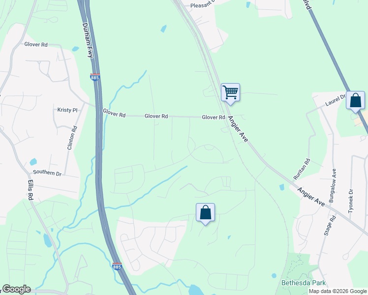 map of restaurants, bars, coffee shops, grocery stores, and more near 2124 Jollay St in Durham