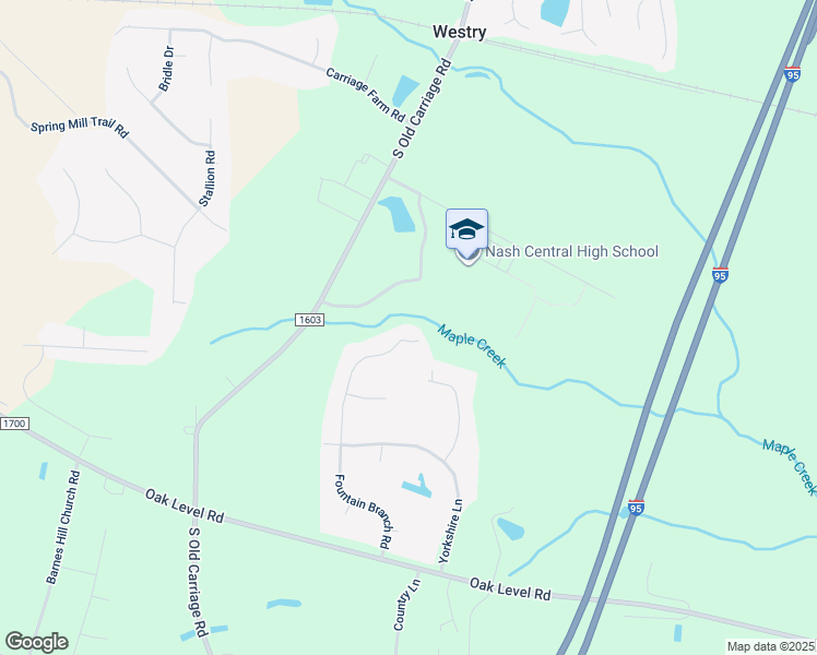 map of restaurants, bars, coffee shops, grocery stores, and more near 1212 Fountain Branch Road in Rocky Mount