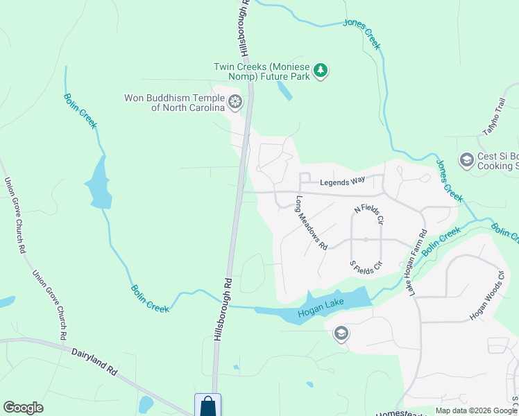 map of restaurants, bars, coffee shops, grocery stores, and more near 111 Lategan Lane in Chapel Hill