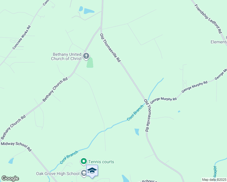 map of restaurants, bars, coffee shops, grocery stores, and more near 1203 Old Thomasville Road in Winston-Salem