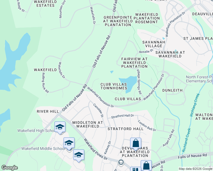 map of restaurants, bars, coffee shops, grocery stores, and more near 2306 Carriage Oaks Drive in Raleigh