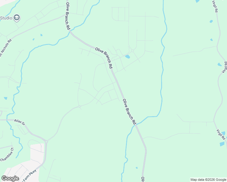 map of restaurants, bars, coffee shops, grocery stores, and more near 1215 Olive Branch Road in Durham