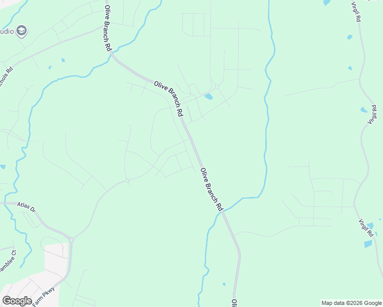 map of restaurants, bars, coffee shops, grocery stores, and more near 1215 Olive Branch Road in Durham