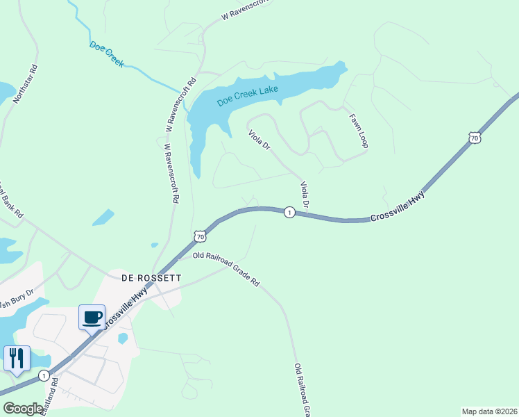 map of restaurants, bars, coffee shops, grocery stores, and more near 6232 Bockman Way in Sparta