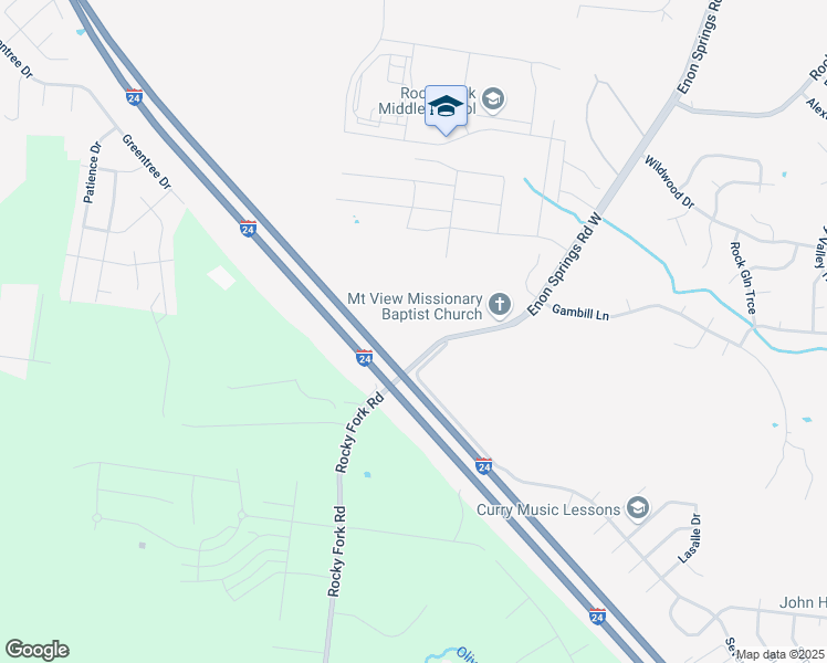 map of restaurants, bars, coffee shops, grocery stores, and more near 3530 Rocky Fork Road in Smyrna