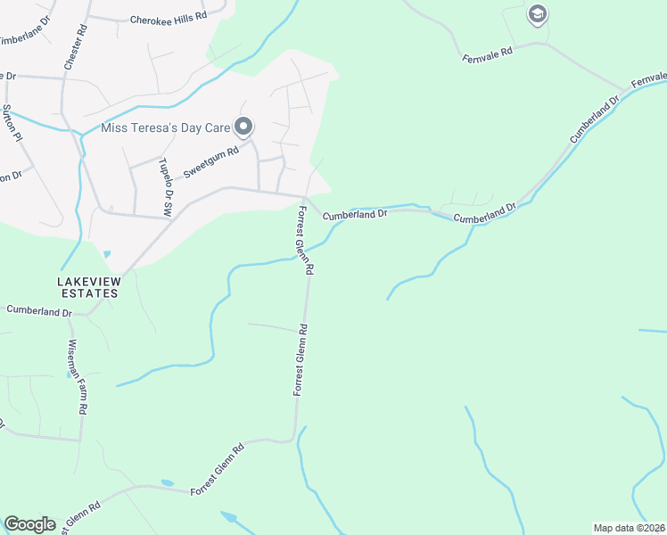 map of restaurants, bars, coffee shops, grocery stores, and more near 7310 Forest Glenn Road in Fairview