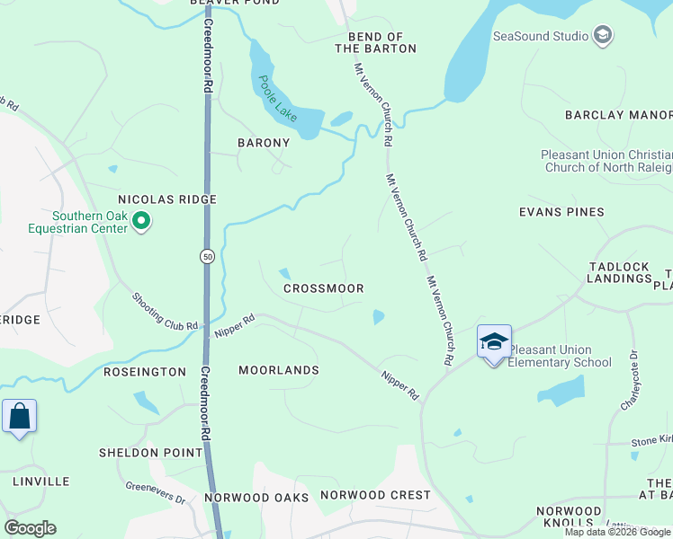 map of restaurants, bars, coffee shops, grocery stores, and more near 6017 Drumquin Drive in Raleigh