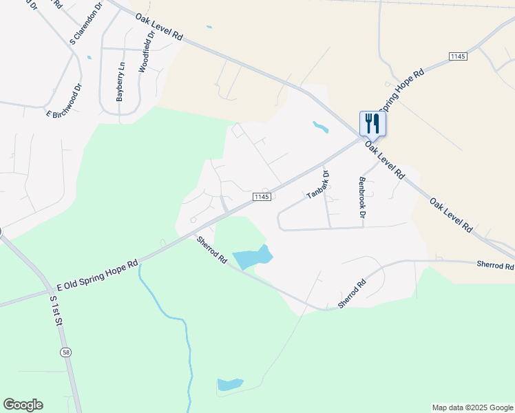 map of restaurants, bars, coffee shops, grocery stores, and more near 2577-2739 East Old Spring Hope Road in Nashville