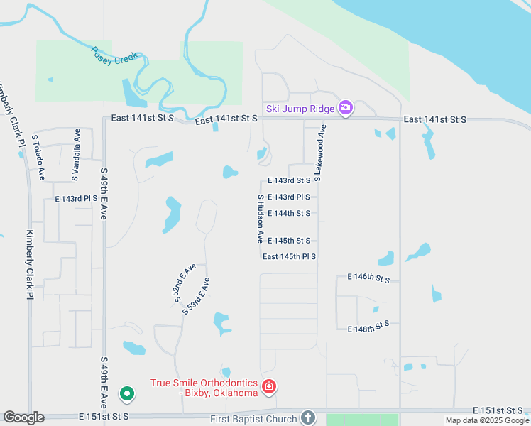 map of restaurants, bars, coffee shops, grocery stores, and more near 3808 East 144th Street South in Bixby