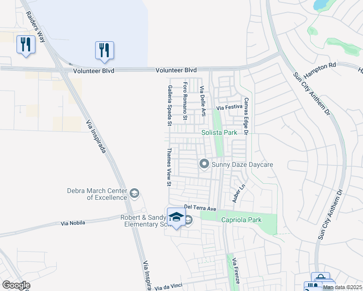 map of restaurants, bars, coffee shops, grocery stores, and more near 2020 Self Portrait Street in Henderson