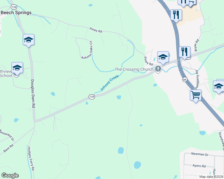 map of restaurants, bars, coffee shops, grocery stores, and more near 3024 Douglas Dam Road in Kodak