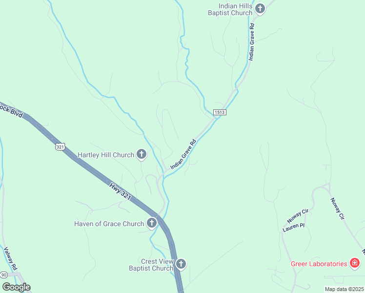 map of restaurants, bars, coffee shops, grocery stores, and more near 2375 Indian Grave Road in Lenoir