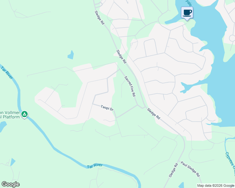 map of restaurants, bars, coffee shops, grocery stores, and more near 114 Rustler Road in Louisburg