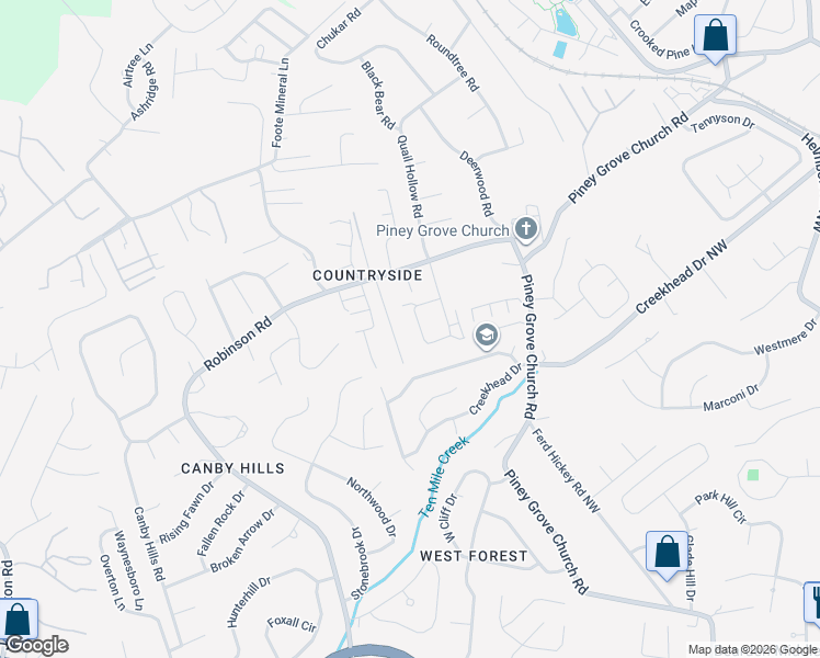 map of restaurants, bars, coffee shops, grocery stores, and more near 2008 Belle Terra Road in Knoxville