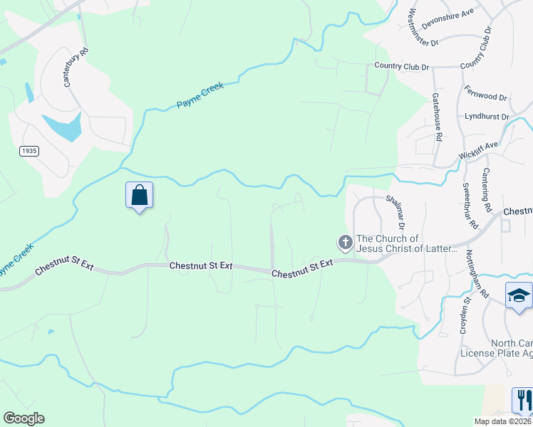 map of restaurants, bars, coffee shops, grocery stores, and more near 2375 Addison Boulevard in High Point