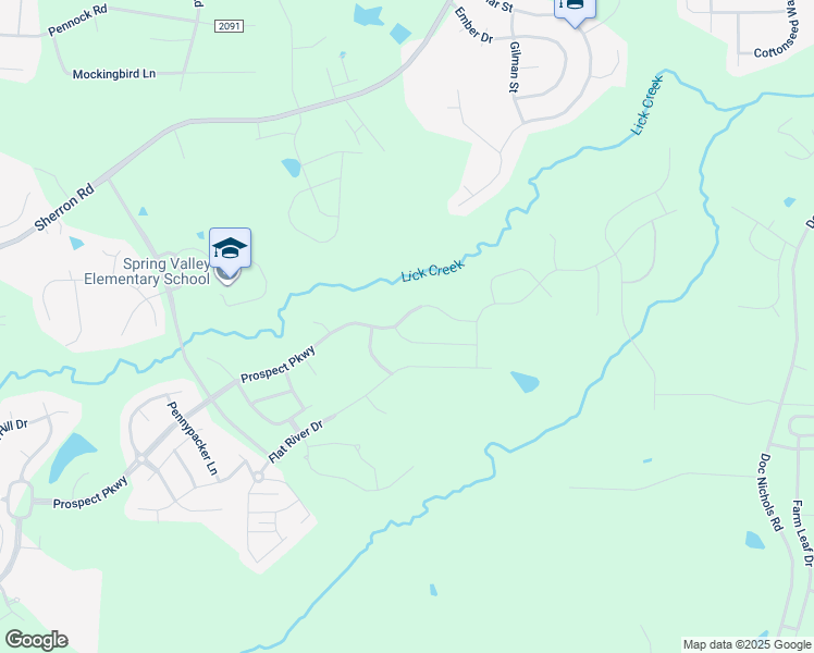 map of restaurants, bars, coffee shops, grocery stores, and more near 3304 Prospect Parkway in Durham