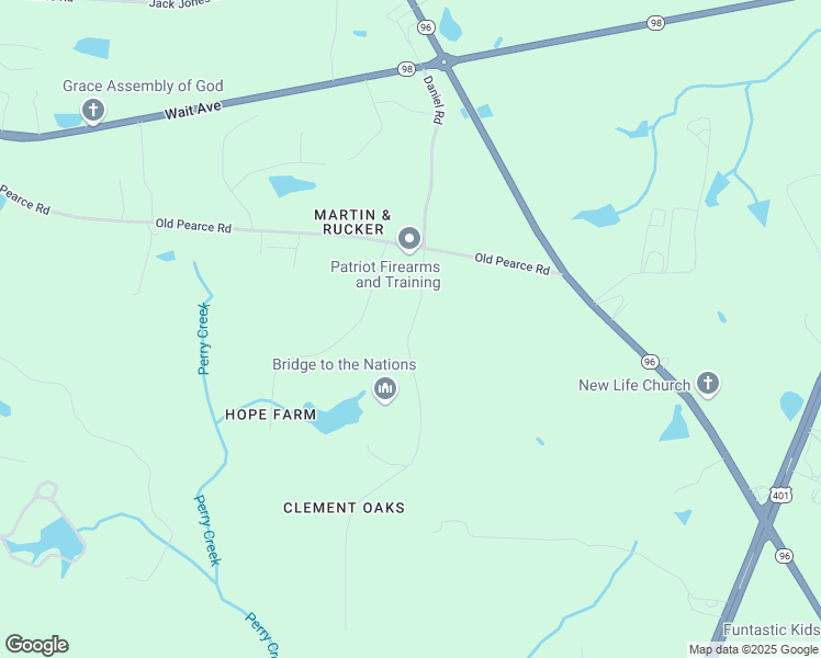 map of restaurants, bars, coffee shops, grocery stores, and more near 7056 Daniel Road in Wake Forest