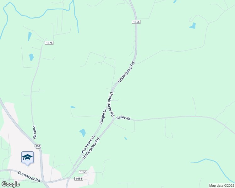 map of restaurants, bars, coffee shops, grocery stores, and more near 536 Underpass Road in Advance