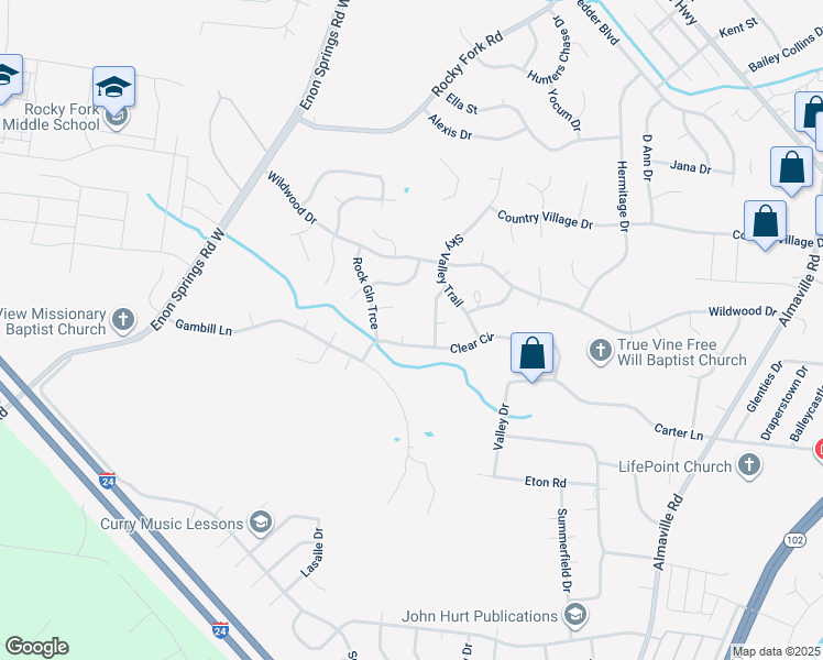 map of restaurants, bars, coffee shops, grocery stores, and more near 102 Haas Court in Smyrna