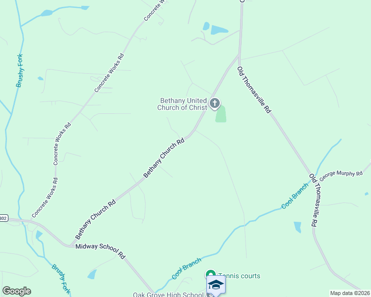 map of restaurants, bars, coffee shops, grocery stores, and more near 844 Bethany Church Road in Winston-Salem