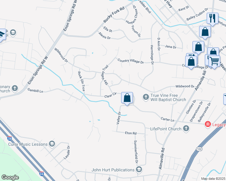 map of restaurants, bars, coffee shops, grocery stores, and more near 902 Sky Valley Trail in Smyrna