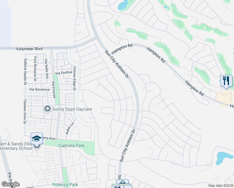 map of restaurants, bars, coffee shops, grocery stores, and more near 2025 Wildwood Lake Street in Henderson