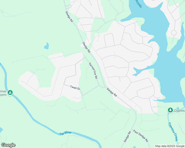 map of restaurants, bars, coffee shops, grocery stores, and more near 123 Sacred Fire Road in Louisburg