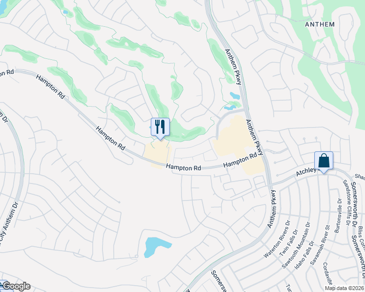 map of restaurants, bars, coffee shops, grocery stores, and more near 2578 Forest City Drive in Henderson