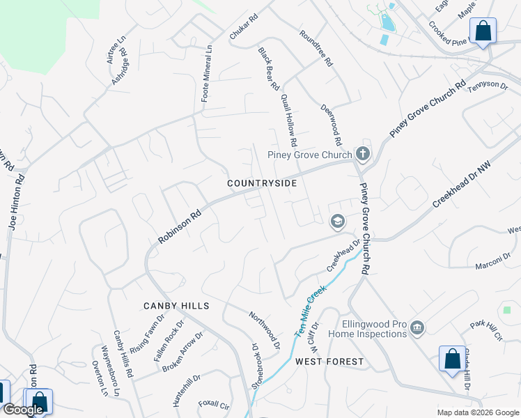 map of restaurants, bars, coffee shops, grocery stores, and more near 2303 Suzu Way in Knoxville