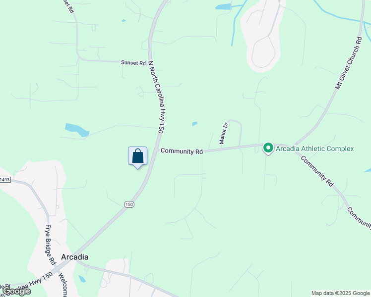 map of restaurants, bars, coffee shops, grocery stores, and more near 1630 Community Road in Lexington