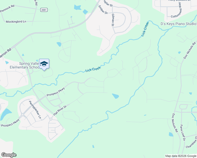 map of restaurants, bars, coffee shops, grocery stores, and more near 3326 Prospect Parkway in Durham