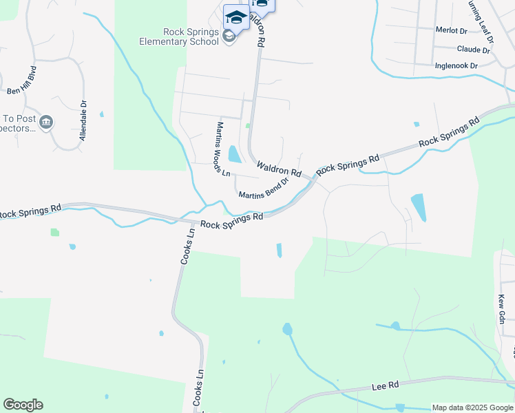map of restaurants, bars, coffee shops, grocery stores, and more near 2025 Martins Bend Drive in La Vergne