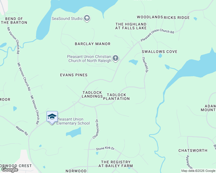 map of restaurants, bars, coffee shops, grocery stores, and more near 6209 Heacham Court in Raleigh