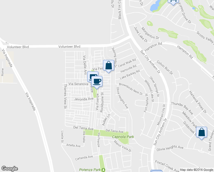 map of restaurants, bars, coffee shops, grocery stores, and more near 3136 Valadon Ave in Henderson