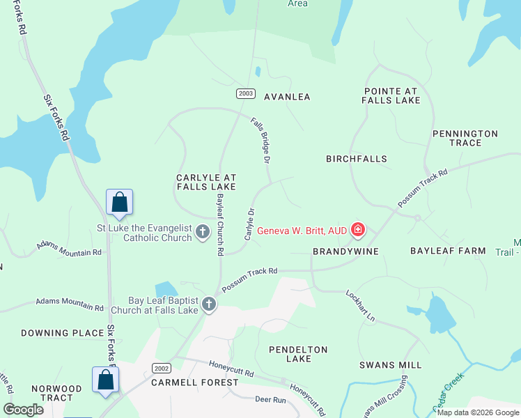 map of restaurants, bars, coffee shops, grocery stores, and more near 6112 Carlyle Drive in Raleigh