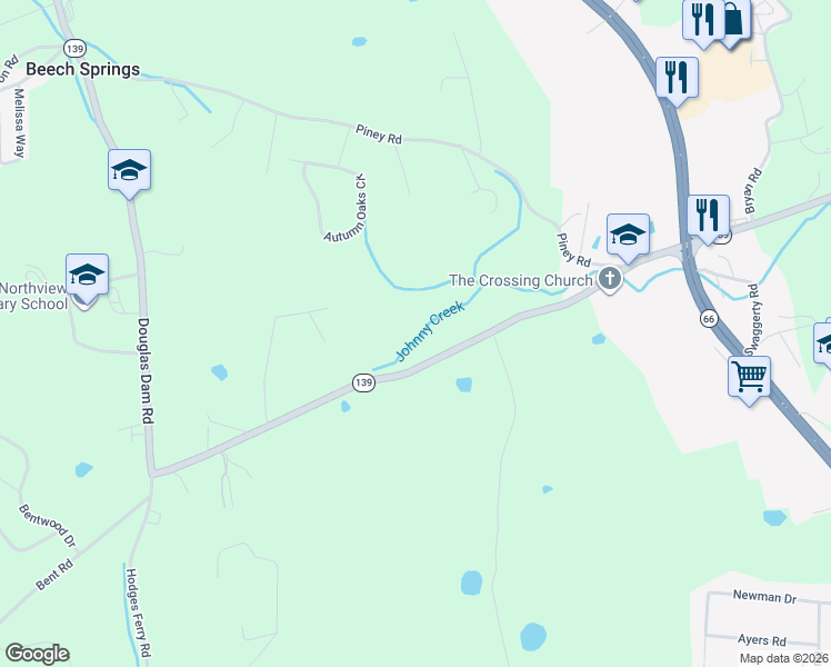 map of restaurants, bars, coffee shops, grocery stores, and more near 3024 Douglas Dam Road in Kodak