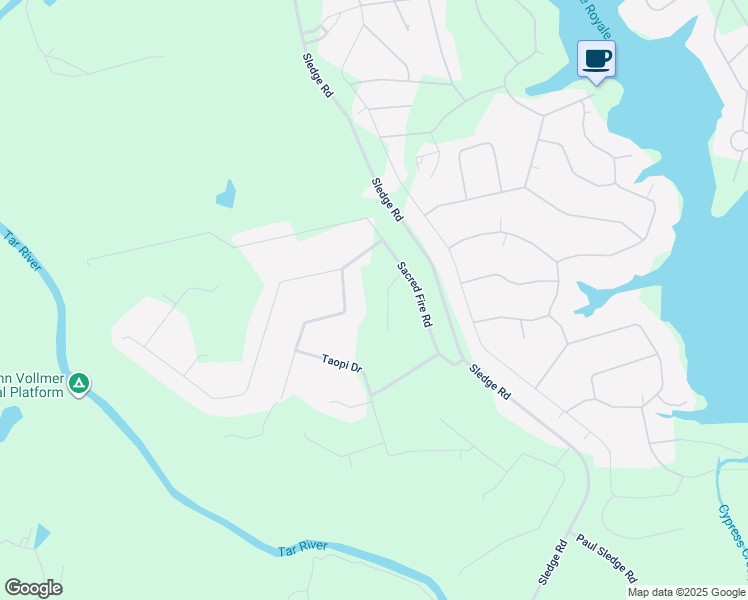 map of restaurants, bars, coffee shops, grocery stores, and more near 112 Rustler Road in Louisburg
