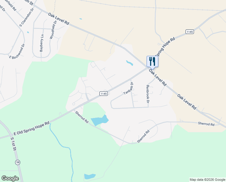 map of restaurants, bars, coffee shops, grocery stores, and more near 2825 East Old Spring Hope Road in Nashville