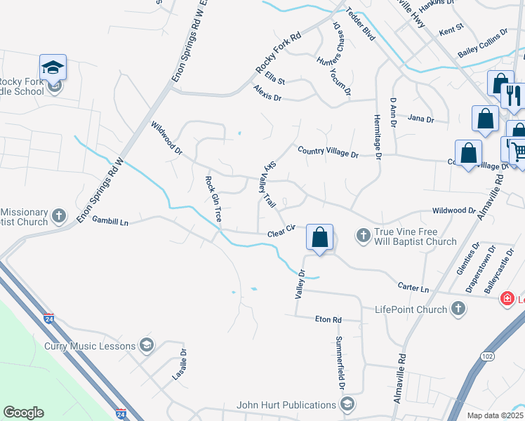 map of restaurants, bars, coffee shops, grocery stores, and more near 807 Starglen Court in Smyrna