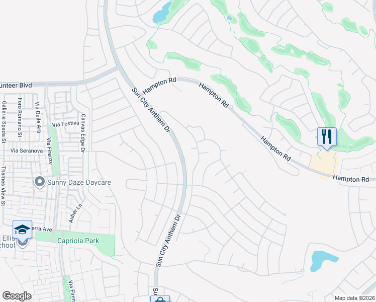 map of restaurants, bars, coffee shops, grocery stores, and more near 2899 Brook Trout Court in Henderson