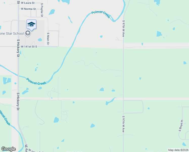 map of restaurants, bars, coffee shops, grocery stores, and more near 14370 South 97th West Avenue in Sapulpa