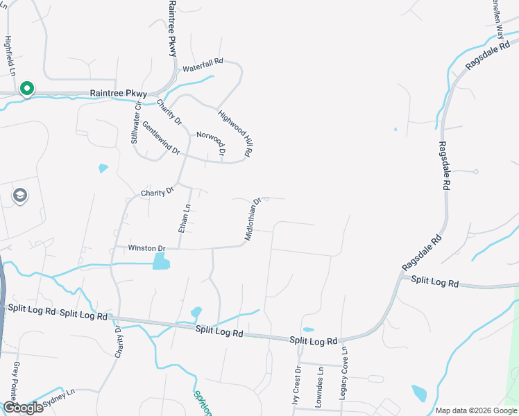 map of restaurants, bars, coffee shops, grocery stores, and more near 9522 Midlothian Drive in Brentwood