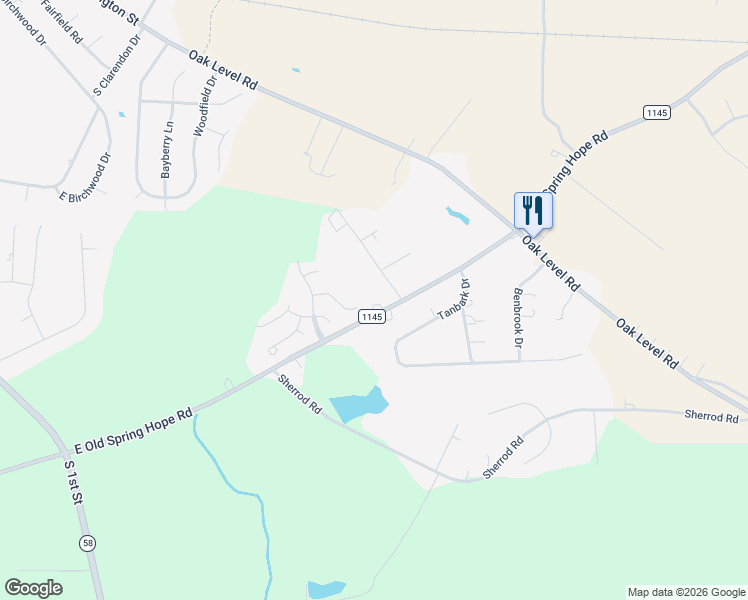 map of restaurants, bars, coffee shops, grocery stores, and more near 2577-2739 East Old Spring Hope Road in Nashville